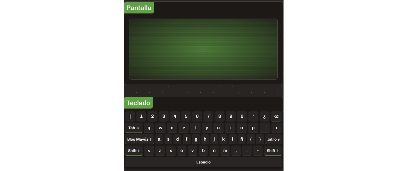 Teclado y pantalla